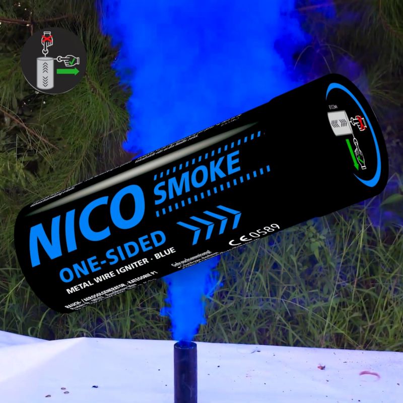 Smoke 80 Sek. Rauch blau mit Reißzünder NICO