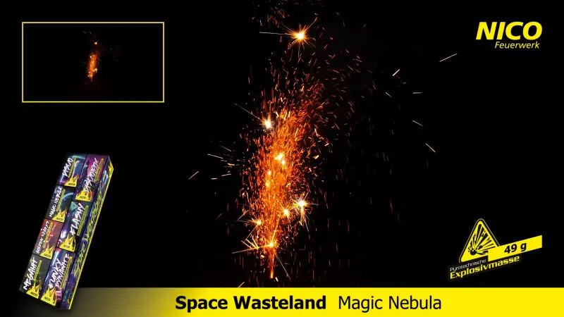 Space Wasteland Jugendfeuerwerk | 7-teiliges Feuerwerk-Set | Nico