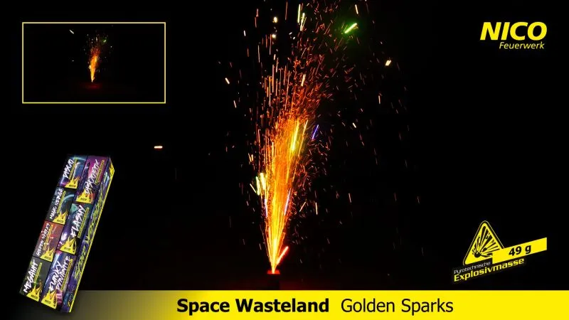 Space Wasteland Jugendfeuerwerk | 7-teiliges Feuerwerk-Set | Nico