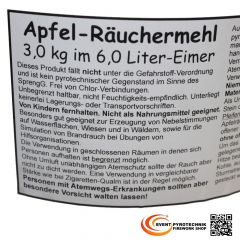 Apfel Räuchermehl SFX 3 Kg 6 Liter Eimer