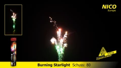 80 Schuss Römisches Lichterbündel mit Schweif-Kometen Burning Starlight NICO