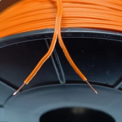 Verschleissdraht Pyrokabel 2 adrige Orange Litze 0,45 mm x 500 m